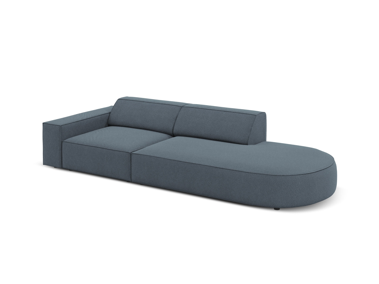 Jodie Modulares Sofa open rechts 3 Sitzer in Blue präsentiert im Onlineshop von KAQTU Design AG. L-Sofa rechts ist von Micadoni