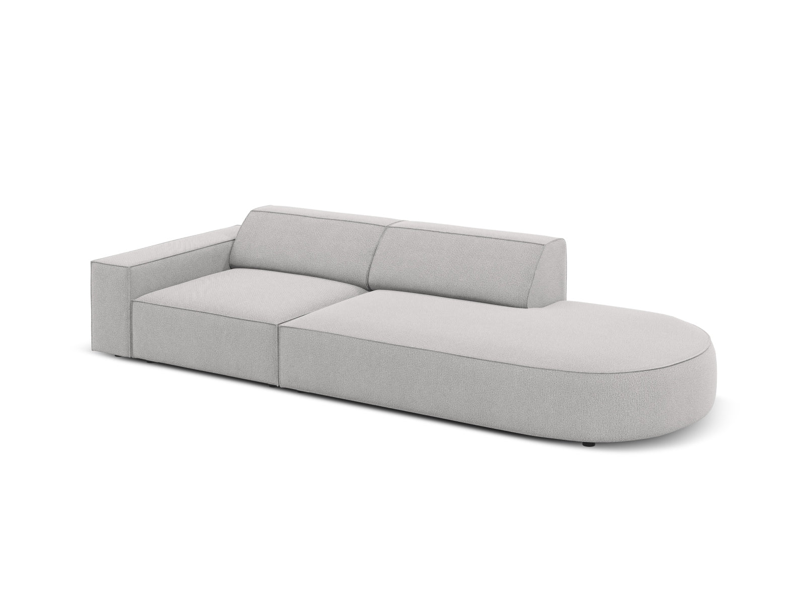 Jodie Modulares Sofa open rechts 3 Sitzer in Light Grey präsentiert im Onlineshop von KAQTU Design AG. L-Sofa rechts ist von Micadoni