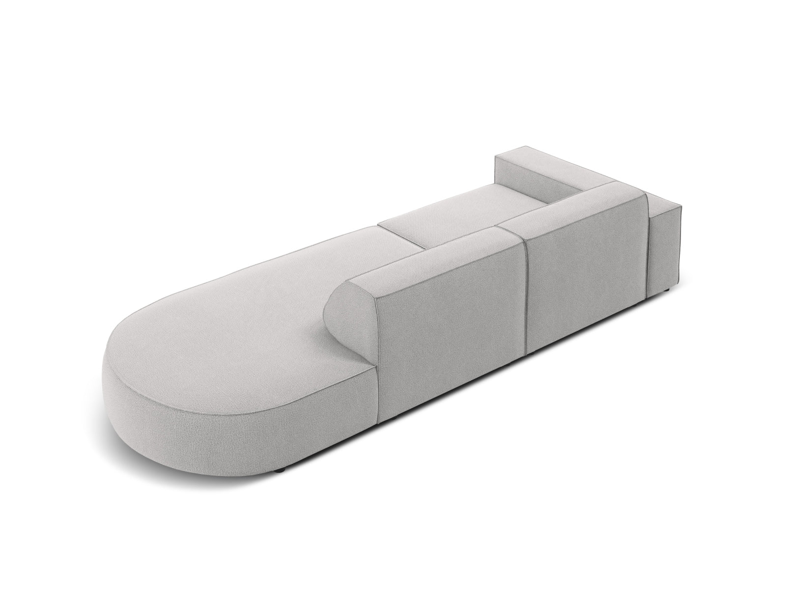 Jodie Modulares Sofa open rechts 3 Sitzer in Light Grey präsentiert im Onlineshop von KAQTU Design AG. L-Sofa rechts ist von Micadoni