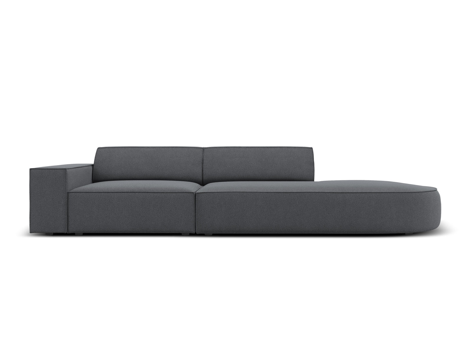 Jodie Modulares Sofa open rechts 3 Sitzer in Dark Grey präsentiert im Onlineshop von KAQTU Design AG. L-Sofa rechts ist von Micadoni