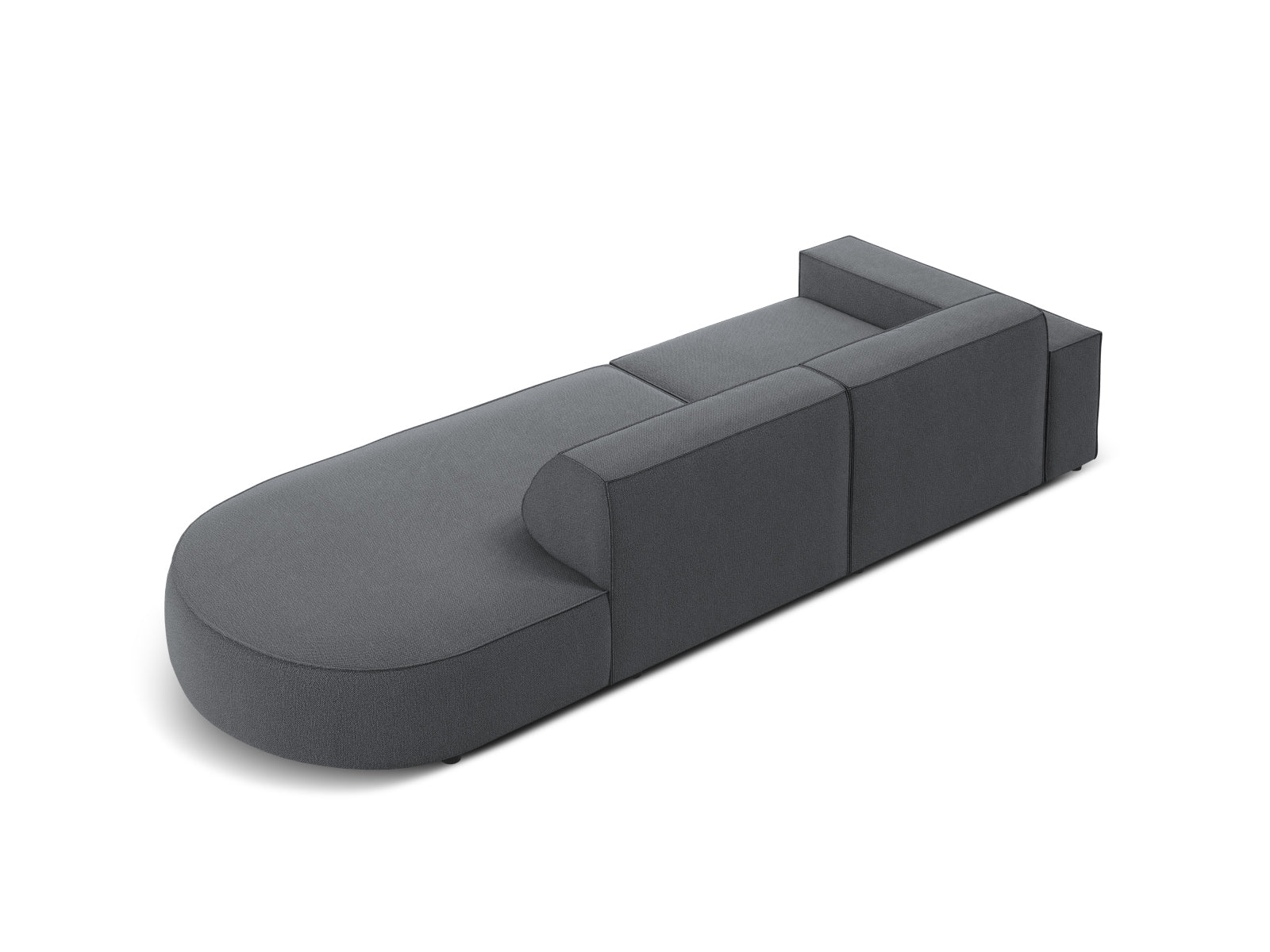Jodie Modulares Sofa open rechts 3 Sitzer in Dark Grey präsentiert im Onlineshop von KAQTU Design AG. L-Sofa rechts ist von Micadoni