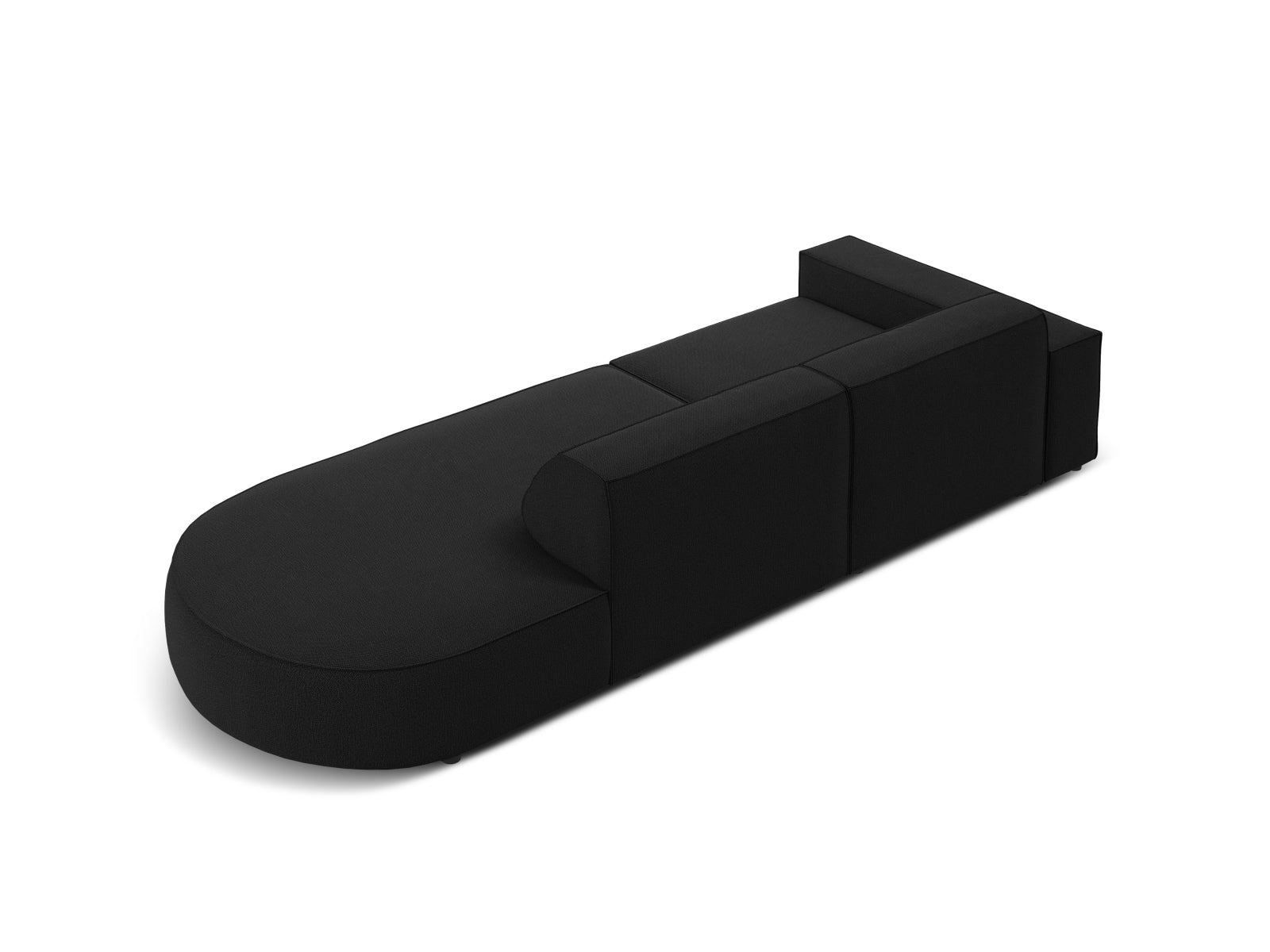 Jodie Modulares Sofa open rechts 3 Sitzer in Black präsentiert im Onlineshop von KAQTU Design AG. L-Sofa rechts ist von Micadoni