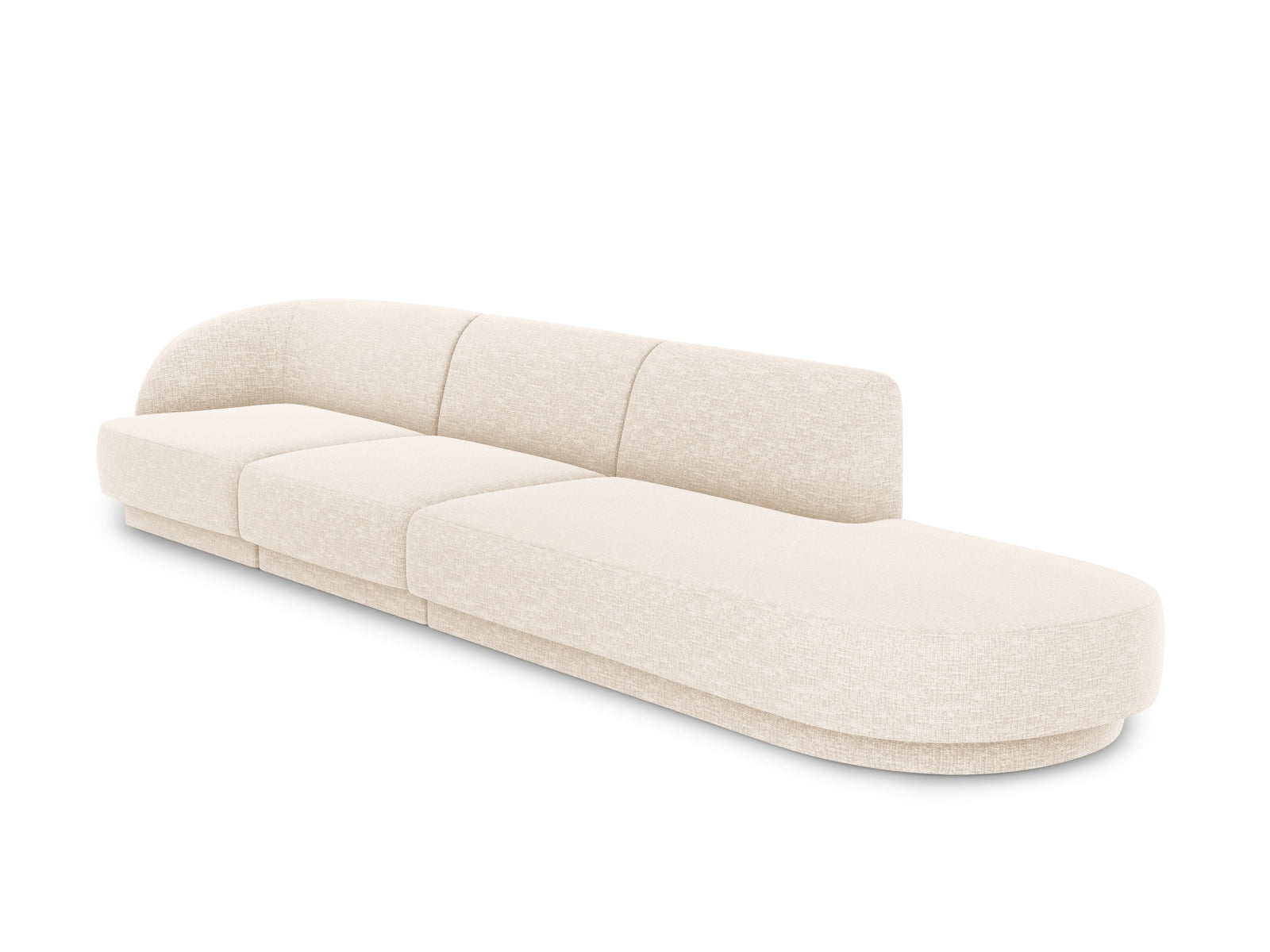 Miley Sofa rechts 4 Sitzer in Light Beige präsentiert im Onlineshop von KAQTU Design AG. L-Sofa rechts ist von Micadoni