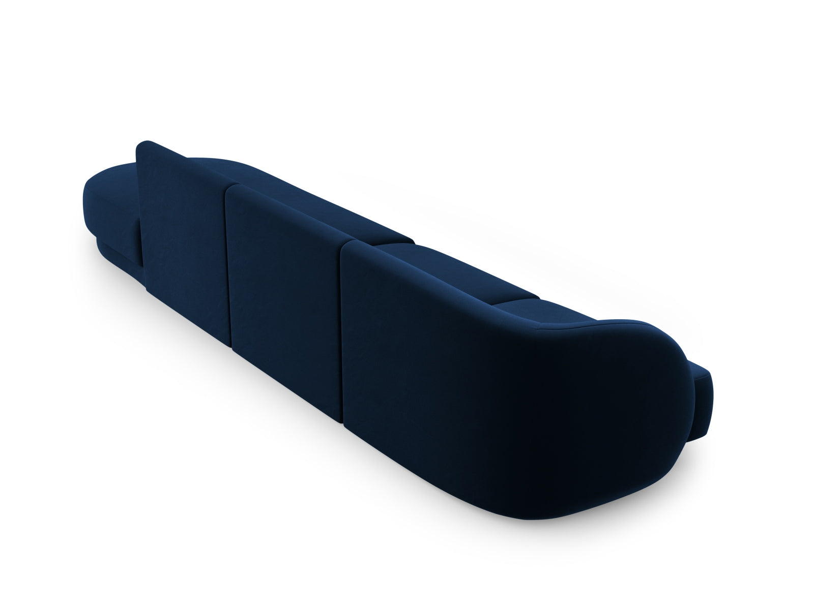 Miley Velour Sofa rechts 4 Sitzer in Royal Blue präsentiert im Onlineshop von KAQTU Design AG. L-Sofa rechts ist von Micadoni