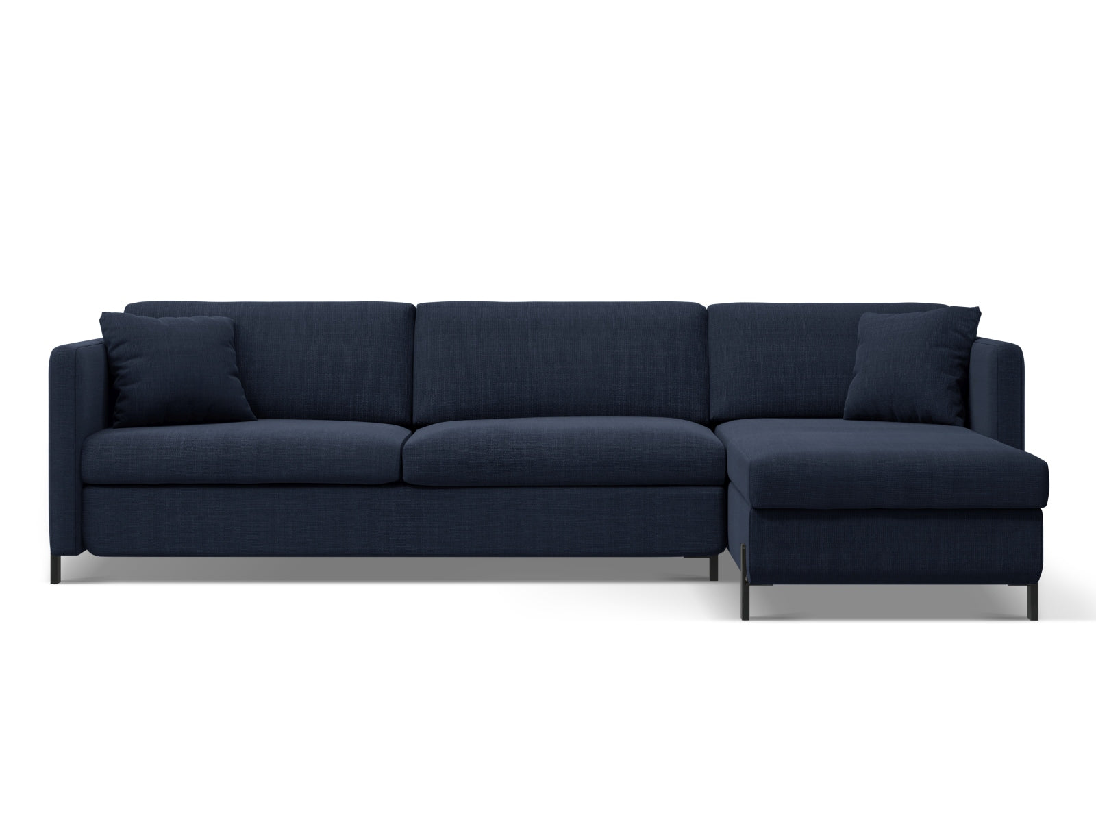Gloria Ecksofa rechts mit Schlaffunktion und Stauraum 5 Sitzer in Blue-Bjorn präsentiert im Onlineshop von KAQTU Design AG. Bettsofa rechts ist von Micadoni