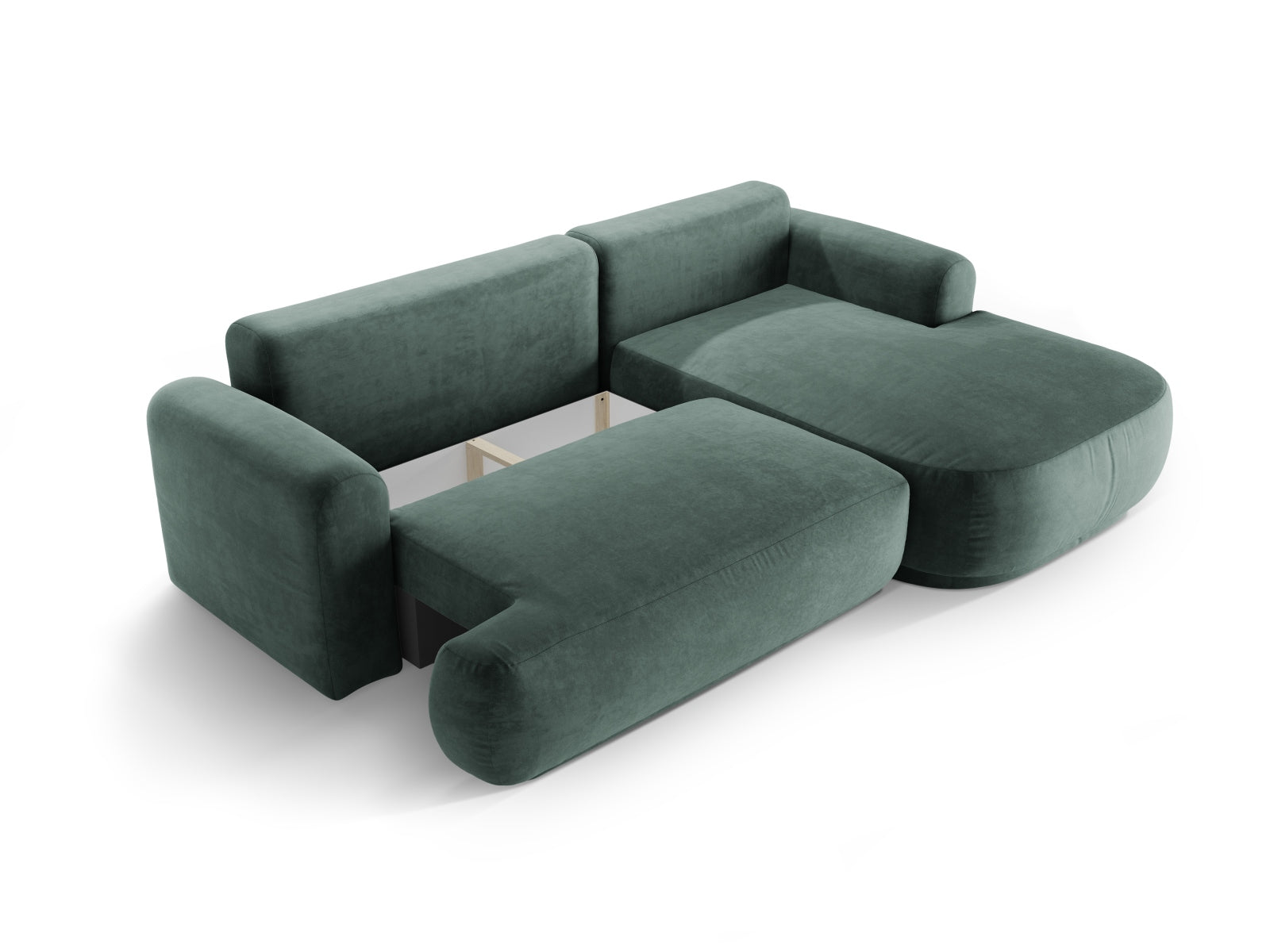 Erleben Sie das stilvolle Ella Velour Ecksofa von Micadoni! Dieses 5-Sitzer Sofa bietet Schlaffunktion und Stauraum für maximalen Komfort.