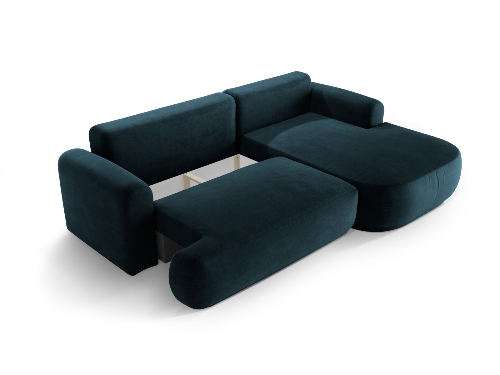 Erleben Sie das stilvolle Ella Velour Ecksofa von Micadoni! Dieses 5-Sitzer Sofa bietet Schlaffunktion und Stauraum für maximalen Komfort.