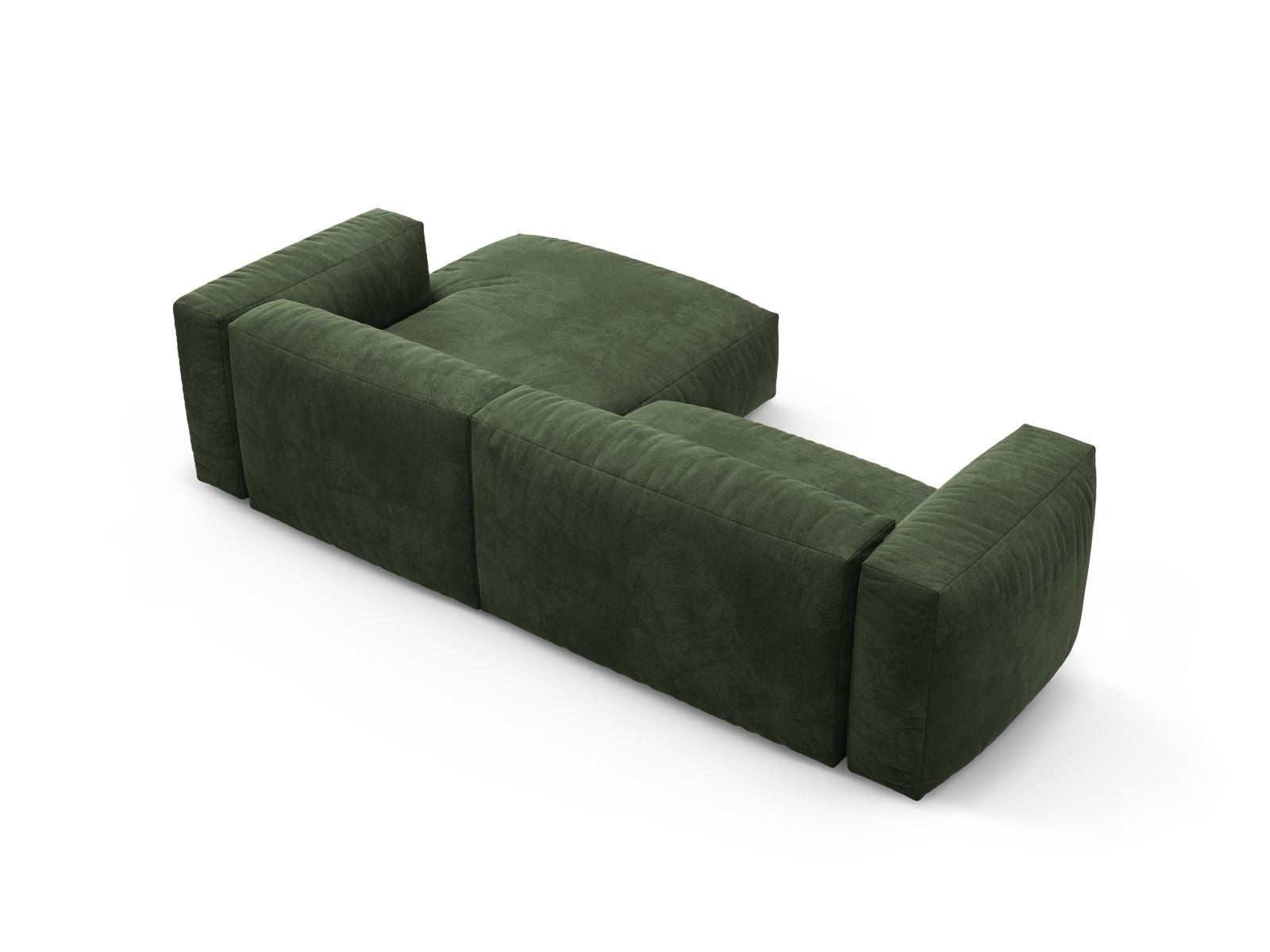 Elegantes 4-Sitzer Ecksofa Martina in Green-Vogue, rechtsseitig, ideal für stilvolle Wohnräume und als praktisches Schlafsofa für Gäste.