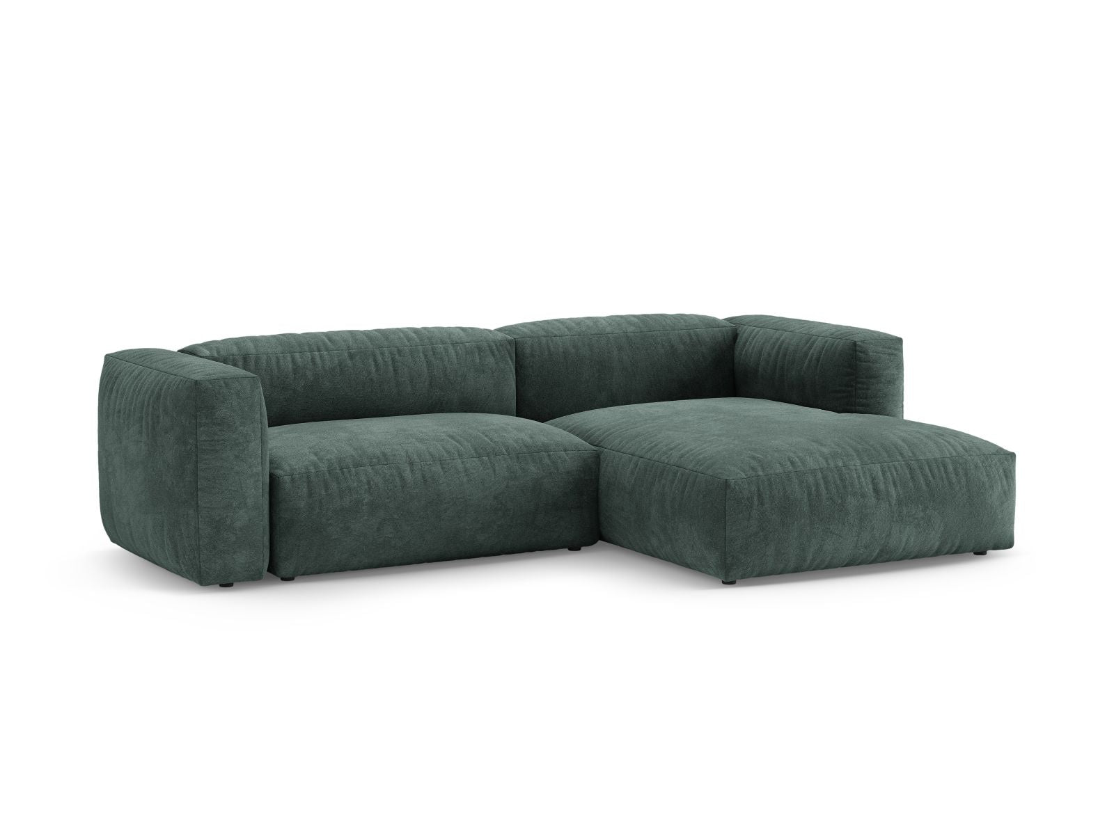 Elegantes 4-Sitzer Ecksofa Martina in Petrol-Vogue mit praktischer Schlaffunktion, ideal für stilvolle Wohnräume.