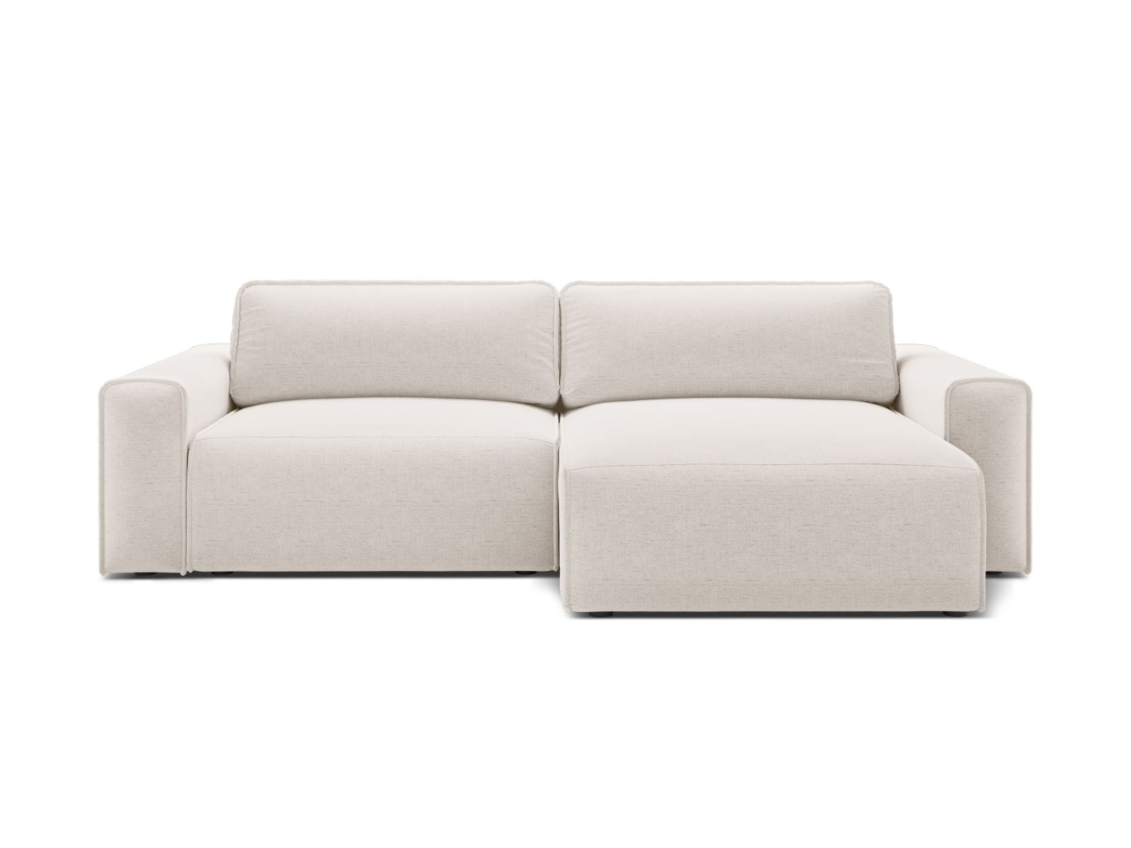 3-Sitzer Ecksofa rechts mit Schlaffunktion und Stauraum Victor in Light Beige-Moly präsentiert im Onlineshop von KAQTU Design AG. Bettsofa rechts ist von Micadoni