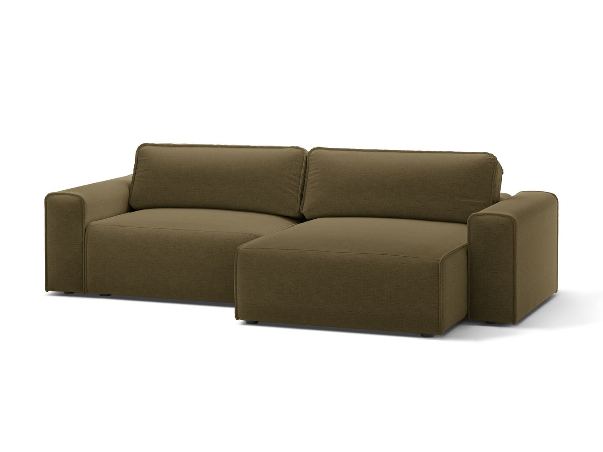 3-Sitzer Ecksofa rechts mit Schlaffunktion und Stauraum Victor in Green-Moly präsentiert im Onlineshop von KAQTU Design AG. Bettsofa rechts ist von Micadoni