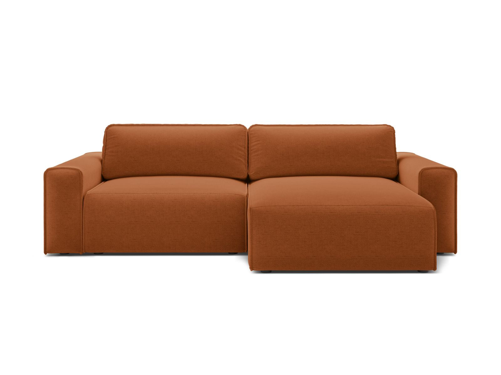 3-Sitzer Ecksofa rechts mit Schlaffunktion und Stauraum Victor in Brick-Moly präsentiert im Onlineshop von KAQTU Design AG. Bettsofa rechts ist von Micadoni