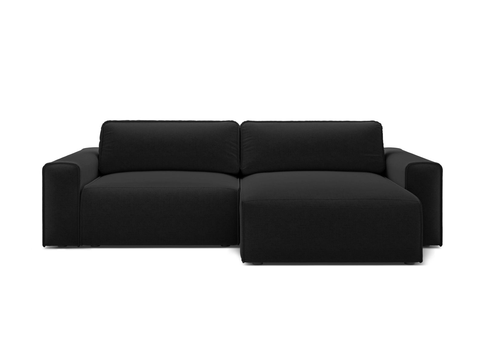 3-Sitzer Ecksofa rechts mit Schlaffunktion und Stauraum Victor in Black-Moly präsentiert im Onlineshop von KAQTU Design AG. Bettsofa rechts ist von Micadoni