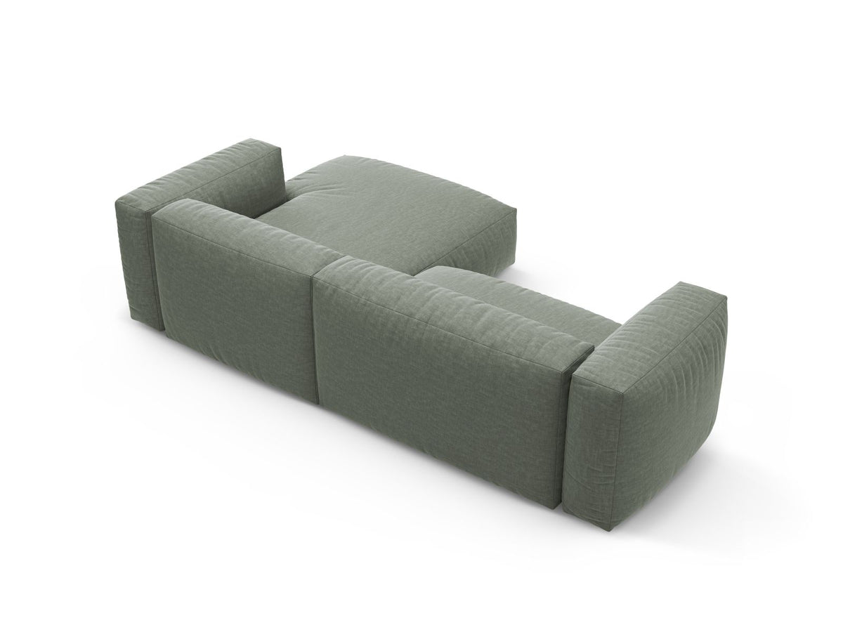4-Sitzer Ecksofa rechts mit Schlaffunktion Martina in Moss Green-Boston präsentiert im Onlineshop von KAQTU Design AG. Bettsofa rechts ist von Micadoni