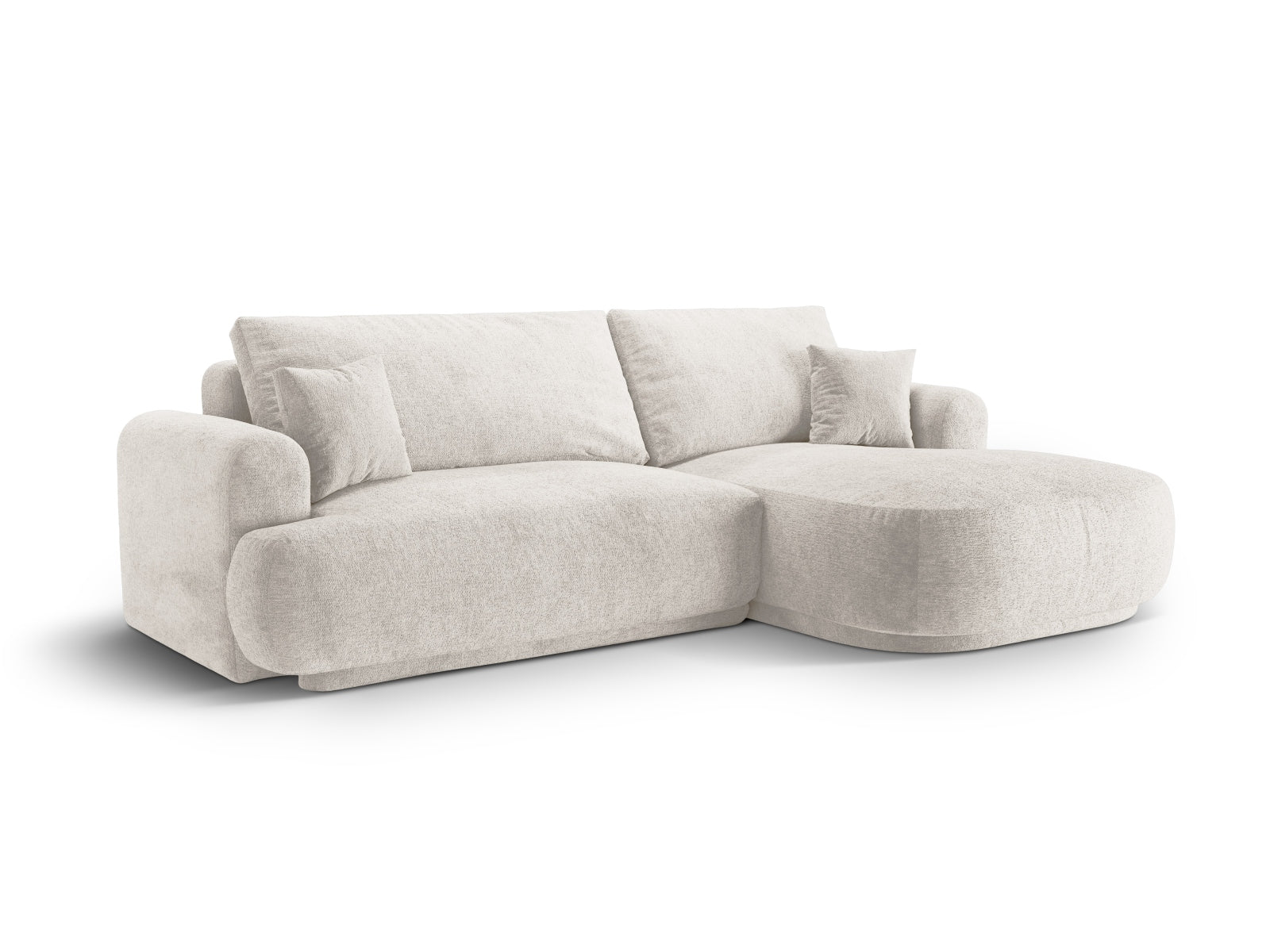 Entdecken Sie das Ella Modular Ecksofa rechts von Micadoni: elegantes 5-Sitzer Sofa mit innovativer Schlaffunktion und praktischem Stauraum für Ihr Wohnzimmer.