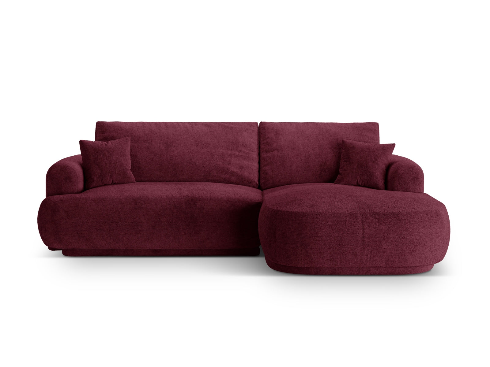 Ella Modular Ecksofa rechts mit Schlaffunktion und Stauraum 5 Sitzer in Burgundy präsentiert im Onlineshop von KAQTU Design AG. Ecksofa rechts ist von Micadoni
