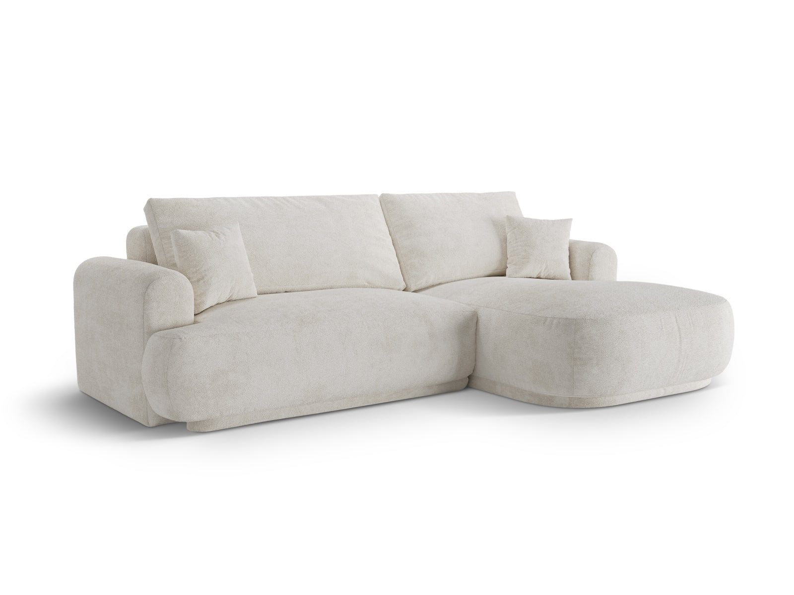 Entdecken Sie das Ella Modular Ecksofa rechts von Micadoni: elegantes 5-Sitzer Sofa mit innovativer Schlaffunktion und nützlichem Stauraum für Ihr Wohnzimmer.