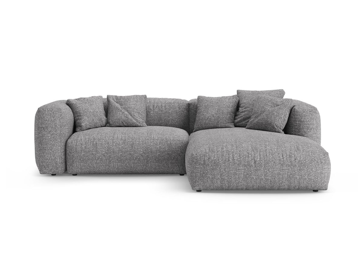 4-Sitzer Ecksofa Martina rechts mit Schlaffunktion und Stauraum in Graphite-Monet präsentiert im Onlineshop von KAQTU Design AG. Bettsofa rechts ist von Micadoni