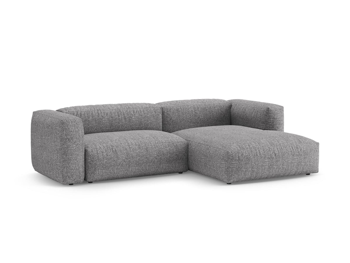 4-Sitzer Ecksofa Martina rechts mit Schlaffunktion und Stauraum in Graphite-Monet präsentiert im Onlineshop von KAQTU Design AG. Bettsofa rechts ist von Micadoni