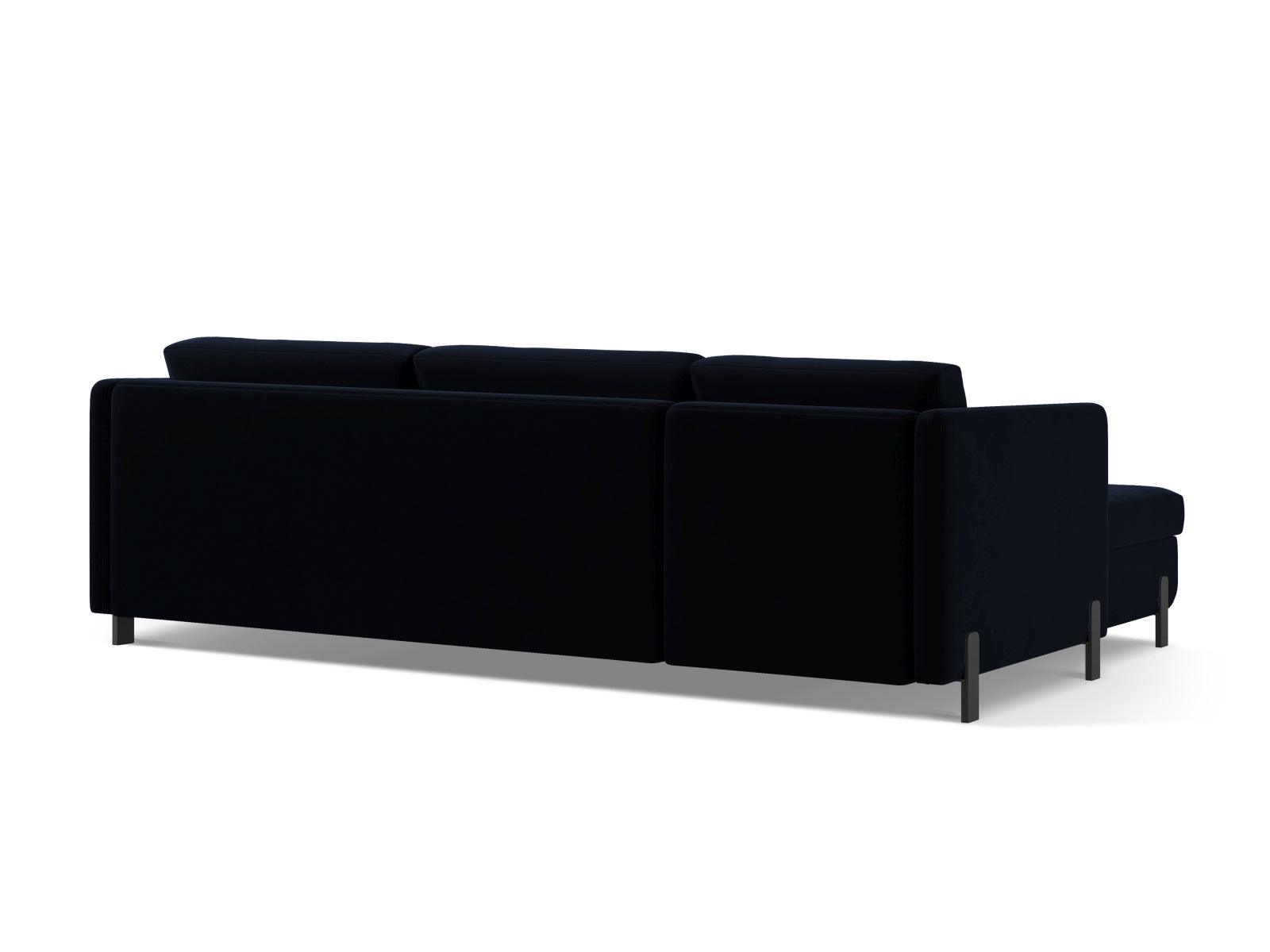Elegantes, rechteckiges Ecksofa Gloria in Royal Blue, 5-Sitzer mit Schlafoption und Stauraum, ideal für stilvolle Wohnräume.