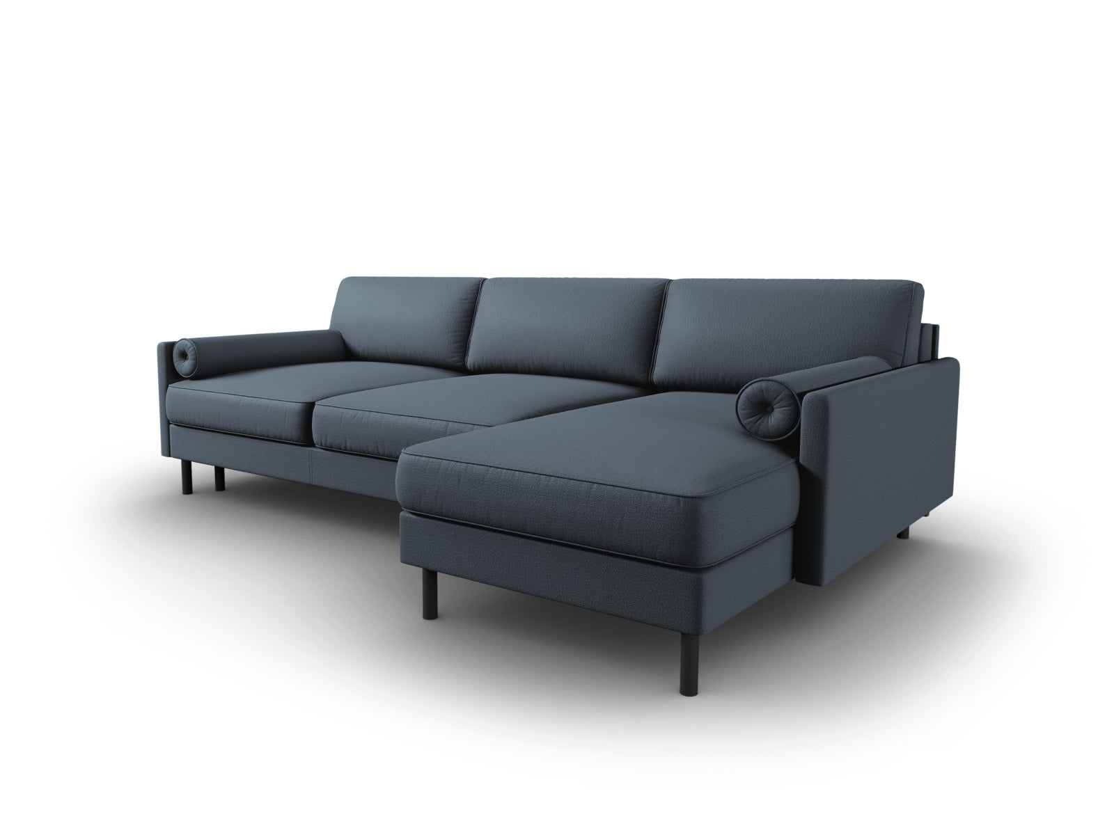 Scott Ecksofa rechts mit Schlaffunktion und Stauraum 5 Sitzer in Blue präsentiert im Onlineshop von KAQTU Design AG. Ecksofa rechts ist von Micadoni