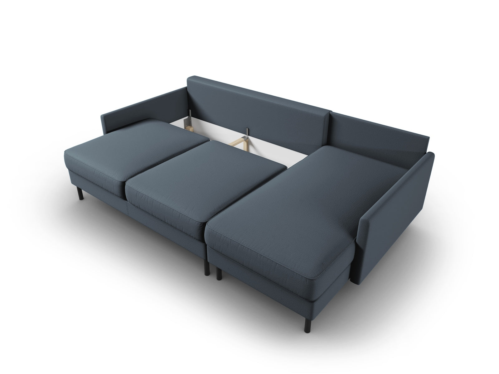 Scott Ecksofa rechts mit Schlaffunktion und Stauraum 5 Sitzer in Blue präsentiert im Onlineshop von KAQTU Design AG. Ecksofa rechts ist von Micadoni