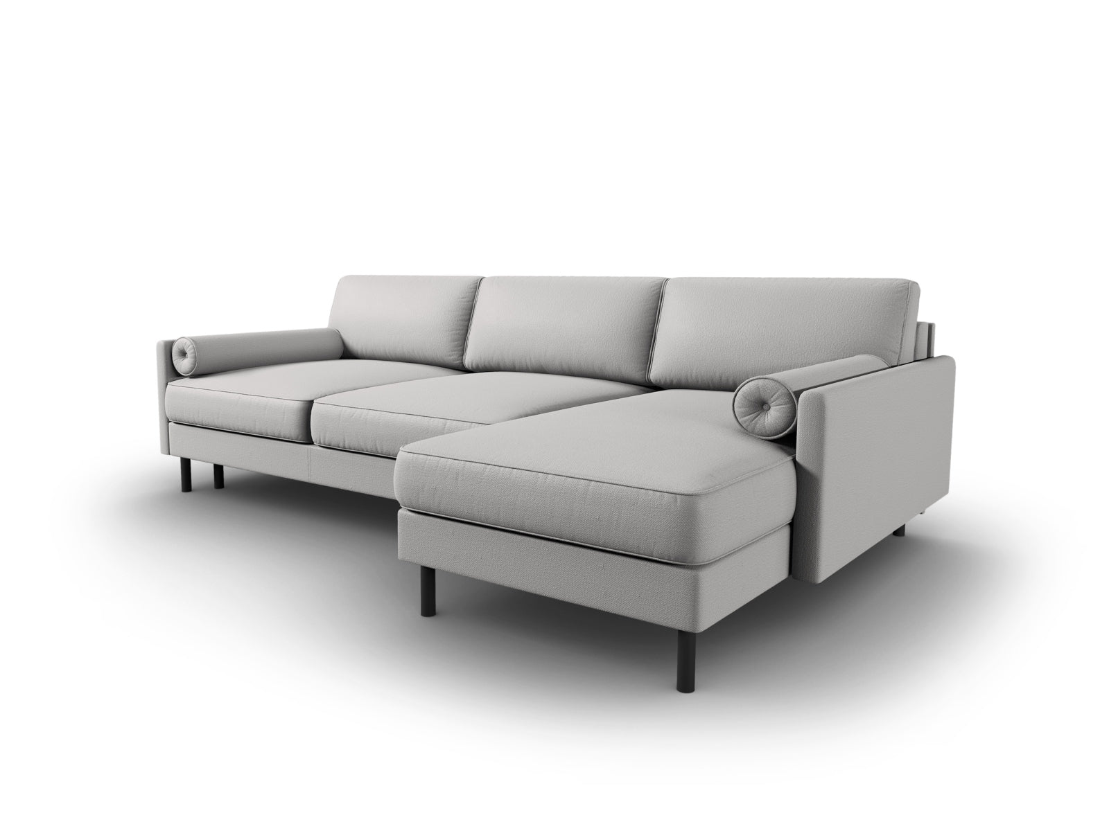 Scott Ecksofa rechts mit Schlaffunktion und Stauraum 5 Sitzer in Light Grey präsentiert im Onlineshop von KAQTU Design AG. Ecksofa rechts ist von Micadoni