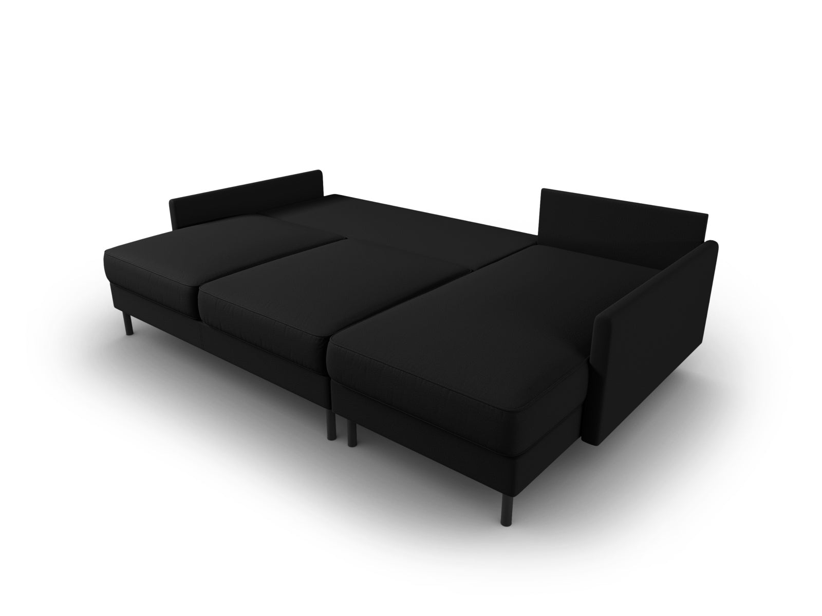 Scott Ecksofa rechts mit Schlaffunktion und Stauraum 5 Sitzer in Black präsentiert im Onlineshop von KAQTU Design AG. Ecksofa rechts ist von Micadoni