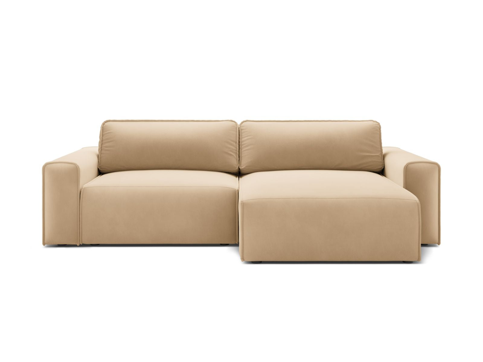 3-Sitzer Ecksofa rechts mit Schlaffunktion und Stauraum Victor in Nude-Paris präsentiert im Onlineshop von KAQTU Design AG. Bettsofa rechts ist von Micadoni