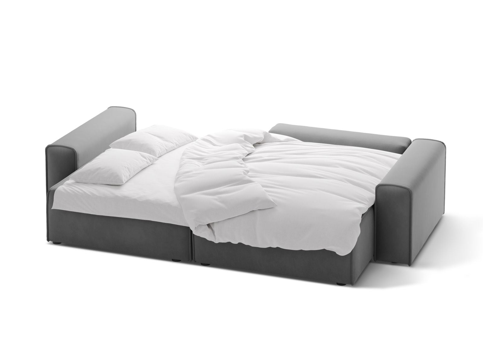 Stylisches Ecksofa Victor in Grau, bietet komfortable Sitzgelegenheiten, eine Schlaffunktion und cleveren Stauraum für Ihr Zuhause.