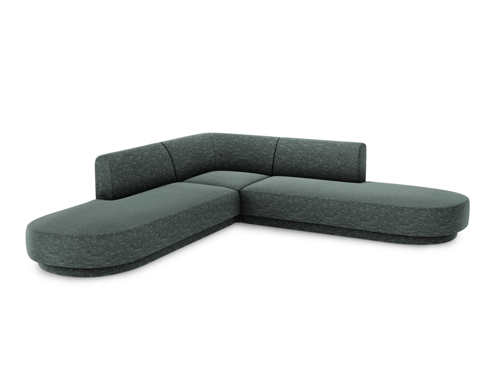 Miley Symmetrical Ecksofa 5 Sitzer in Petrol präsentiert im Onlineshop von KAQTU Design AG. Ecksofa ist von Micadoni