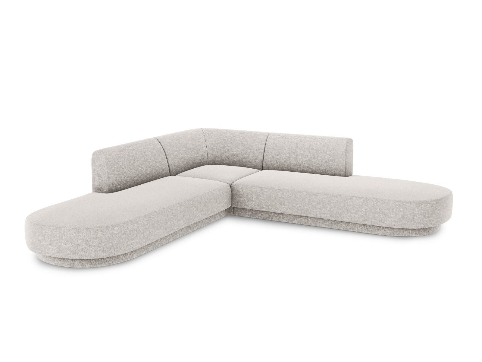 Miley Symmetrical Ecksofa 5 Sitzer in Light Grey präsentiert im Onlineshop von KAQTU Design AG. Ecksofa ist von Micadoni