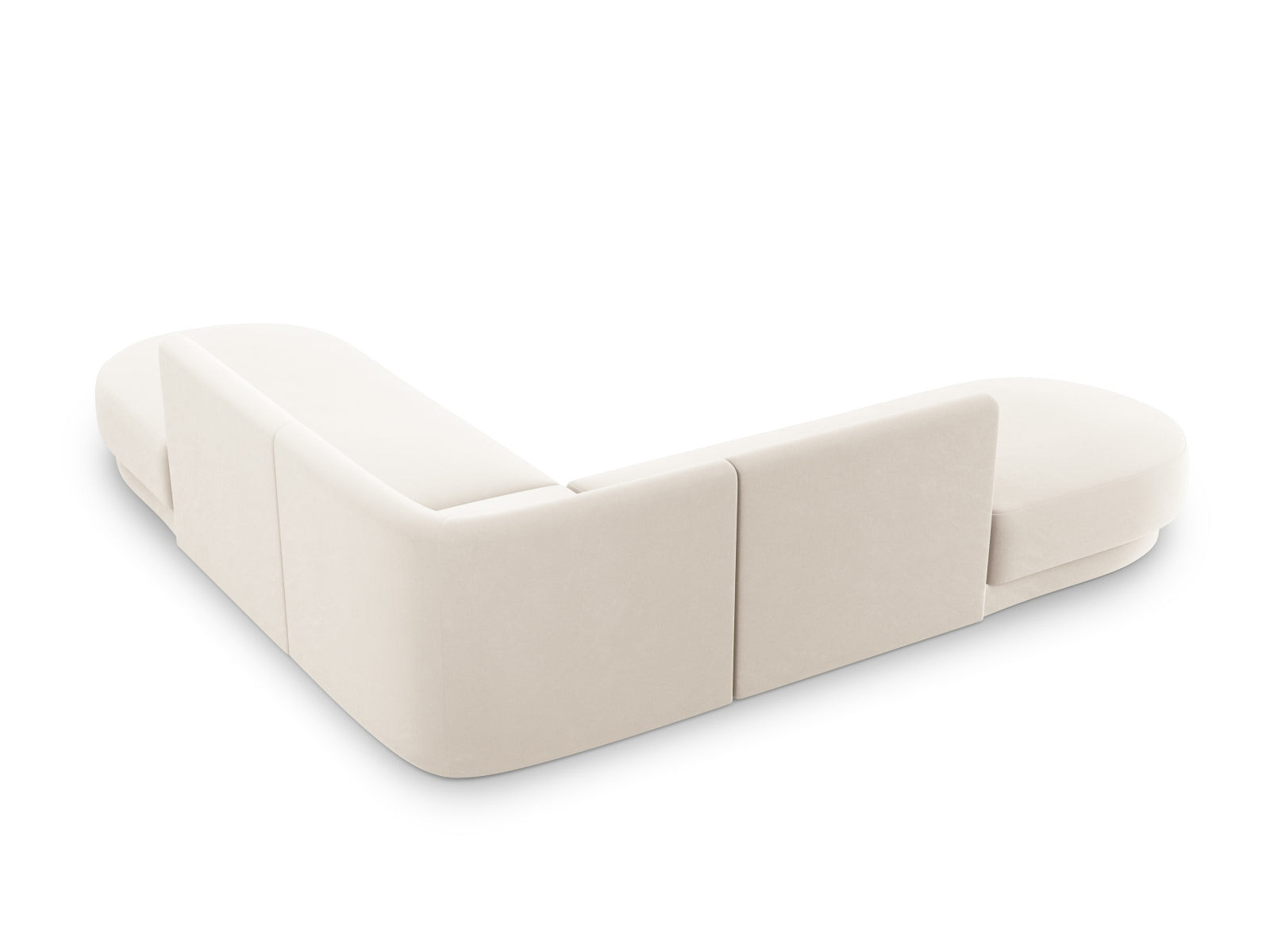 Miley Velour Symmetrical Ecksofa 5 Sitzer in Light Beige präsentiert im Onlineshop von KAQTU Design AG. Ecksofa ist von Micadoni