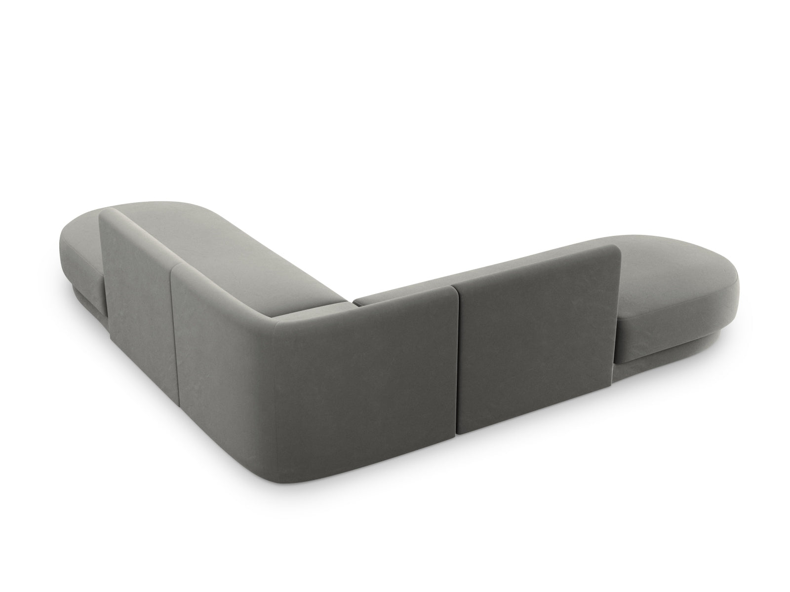 Miley Velour Symmetrical Ecksofa 5 Sitzer in Light Grey präsentiert im Onlineshop von KAQTU Design AG. Ecksofa ist von Micadoni