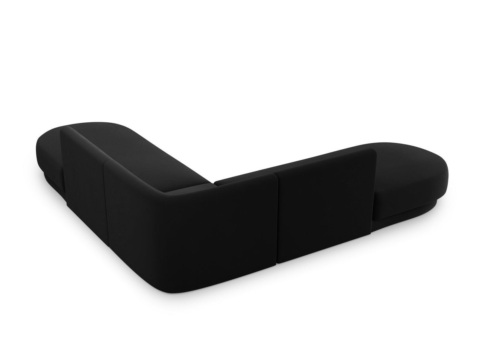 Miley Velour Symmetrical Ecksofa 5 Sitzer in Black präsentiert im Onlineshop von KAQTU Design AG. Ecksofa ist von Micadoni