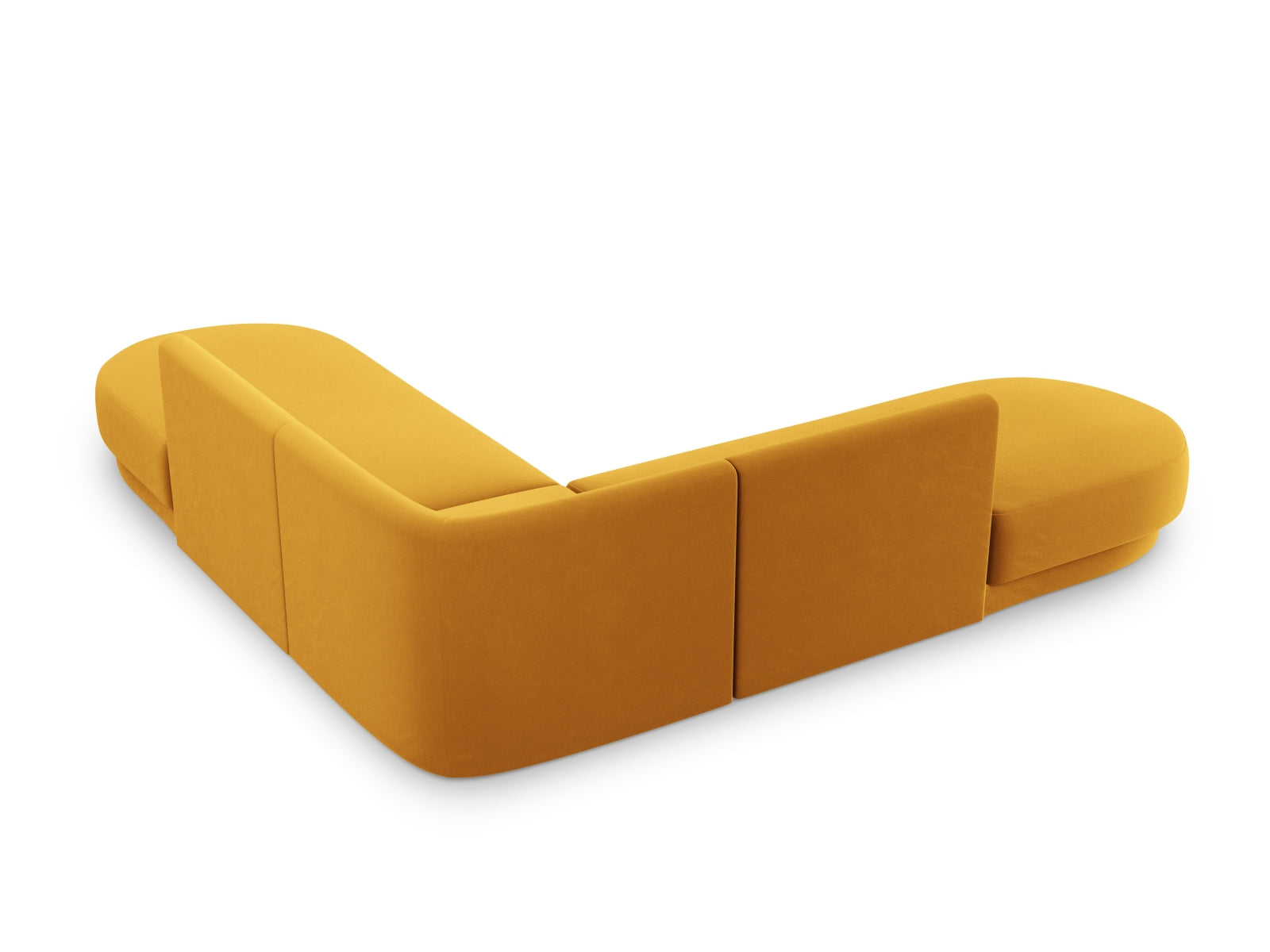 Miley Velour Symmetrical Ecksofa 5 Sitzer in Yellow präsentiert im Onlineshop von KAQTU Design AG. Ecksofa ist von Micadoni