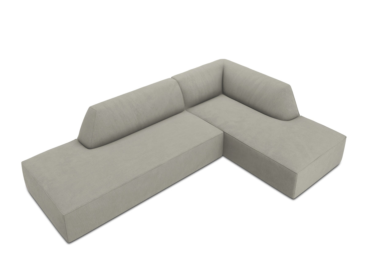 Ruby Modulares Ecksofa Open end rechts 4 Sitzer in Light Grey-Scala präsentiert im Onlineshop von KAQTU Design AG. L-Sofa rechts ist von Micadoni
