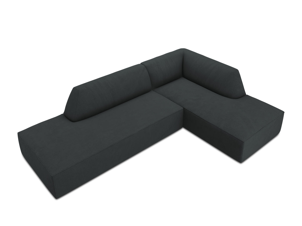 Ruby Modulares Ecksofa Open end rechts 4 Sitzer in Black-Scala präsentiert im Onlineshop von KAQTU Design AG. L-Sofa rechts ist von Micadoni