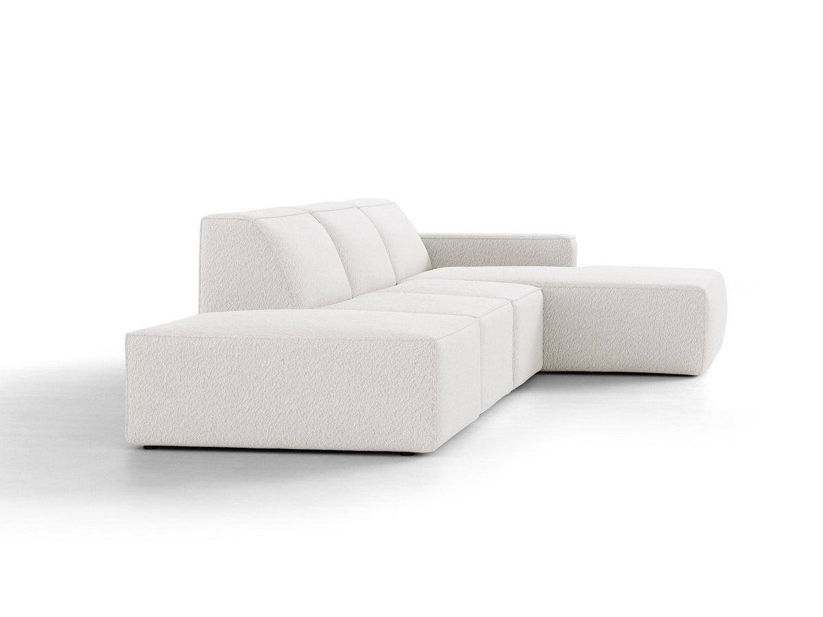 Jodie Boucle modulares Ecksofa rechts 5 Sitzer in White-Baloo präsentiert im Onlineshop von KAQTU Design AG. L-Sofa rechts ist von Micadoni