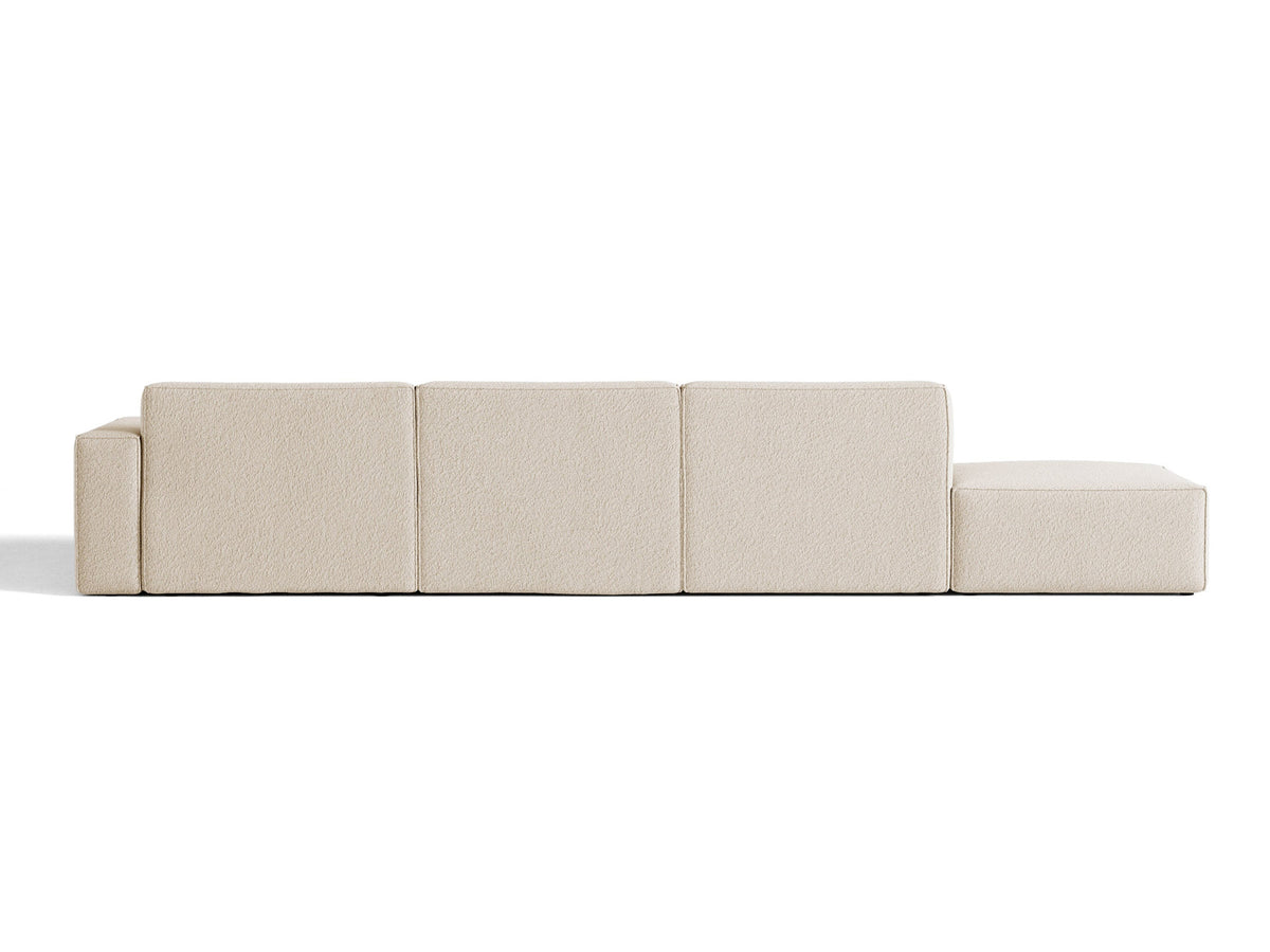 Jodie Boucle modulares Ecksofa rechts 5 Sitzer in Beige-Baloo präsentiert im Onlineshop von KAQTU Design AG. L-Sofa rechts ist von Micadoni