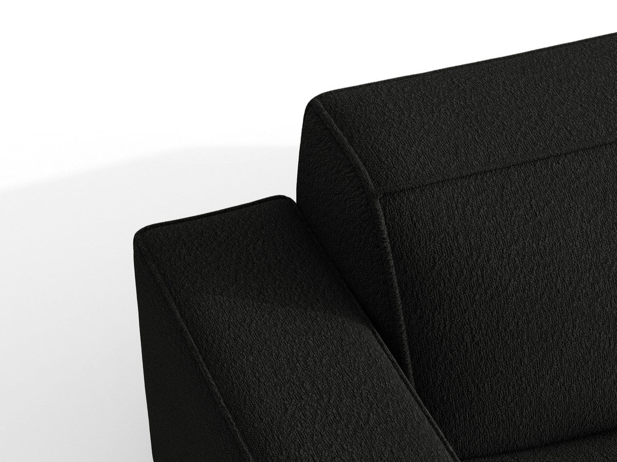 Jodie Boucle modulares Ecksofa rechts 5 Sitzer in Black-Baloo präsentiert im Onlineshop von KAQTU Design AG. L-Sofa rechts ist von Micadoni