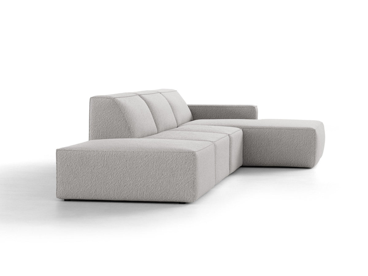 Jodie Boucle modulares Ecksofa rechts 5 Sitzer in Light Grey-Baloo präsentiert im Onlineshop von KAQTU Design AG. L-Sofa rechts ist von Micadoni