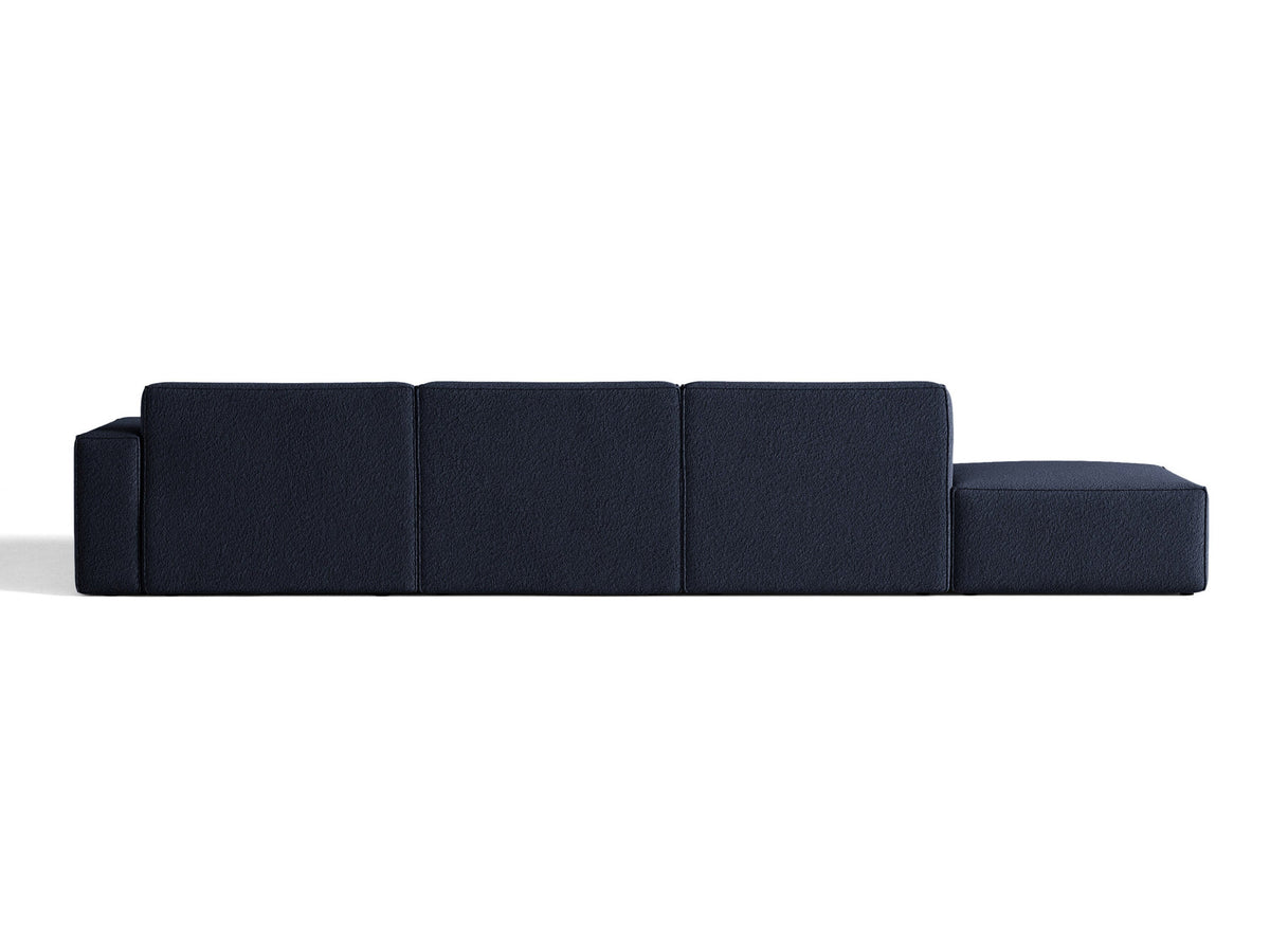 Jodie Boucle modulares Ecksofa rechts 5 Sitzer in Dark Blue-Baloo präsentiert im Onlineshop von KAQTU Design AG. L-Sofa rechts ist von Micadoni