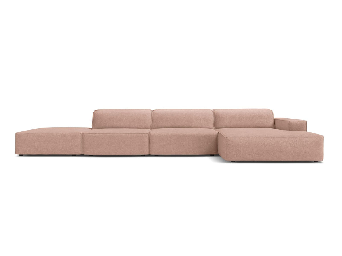 Jodie Boucle modulares Ecksofa rechts 5 Sitzer in Powder Pink-Baloo präsentiert im Onlineshop von KAQTU Design AG. Ecksofa rechts ist von Micadoni