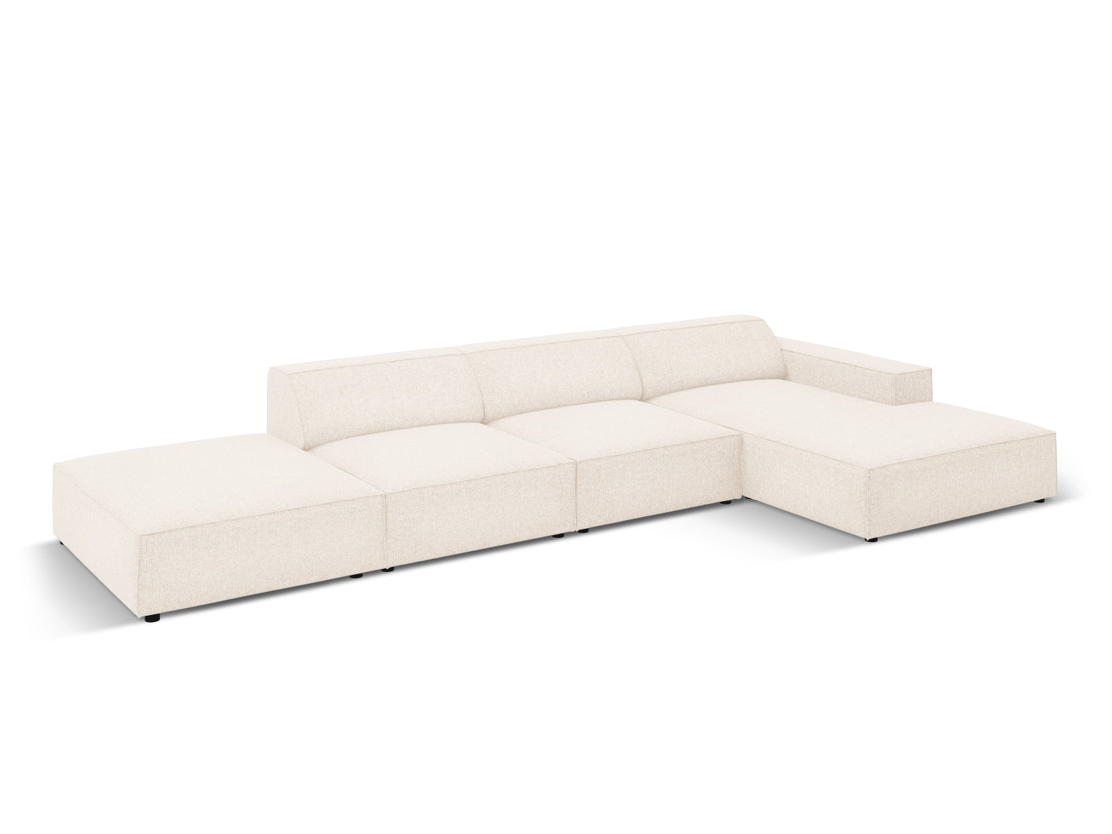 Jodie Modulares Ecksofa rechts 5 Sitzer in Light Beige präsentiert im Onlineshop von KAQTU Design AG. Ecksofa rechts ist von Micadoni