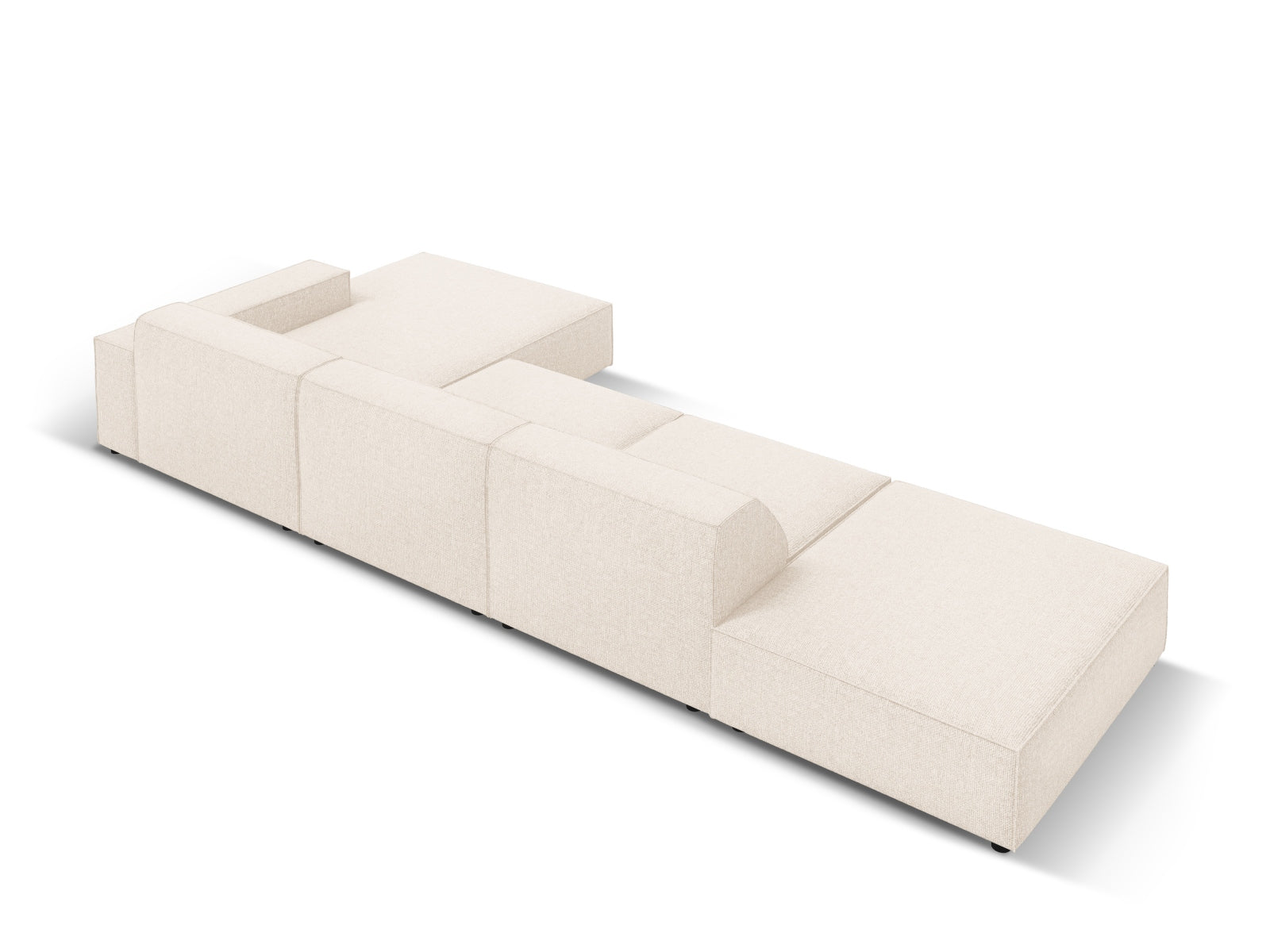 Jodie Modulares Ecksofa rechts 5 Sitzer in Light Beige präsentiert im Onlineshop von KAQTU Design AG. Ecksofa rechts ist von Micadoni