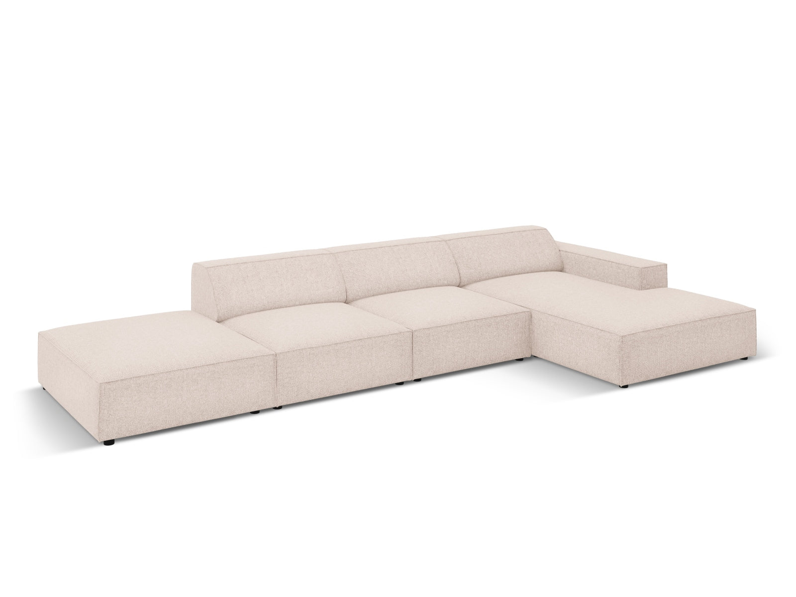Jodie Modulares Ecksofa rechts 5 Sitzer in Beige präsentiert im Onlineshop von KAQTU Design AG. Ecksofa rechts ist von Micadoni