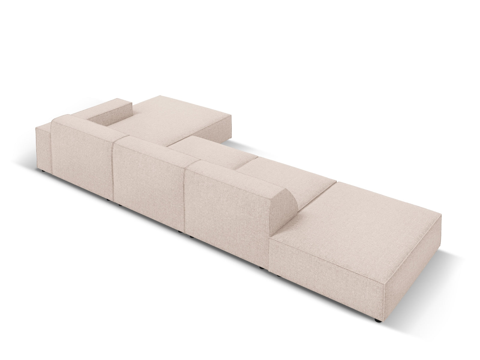 Jodie Modulares Ecksofa rechts 5 Sitzer in Beige präsentiert im Onlineshop von KAQTU Design AG. Ecksofa rechts ist von Micadoni