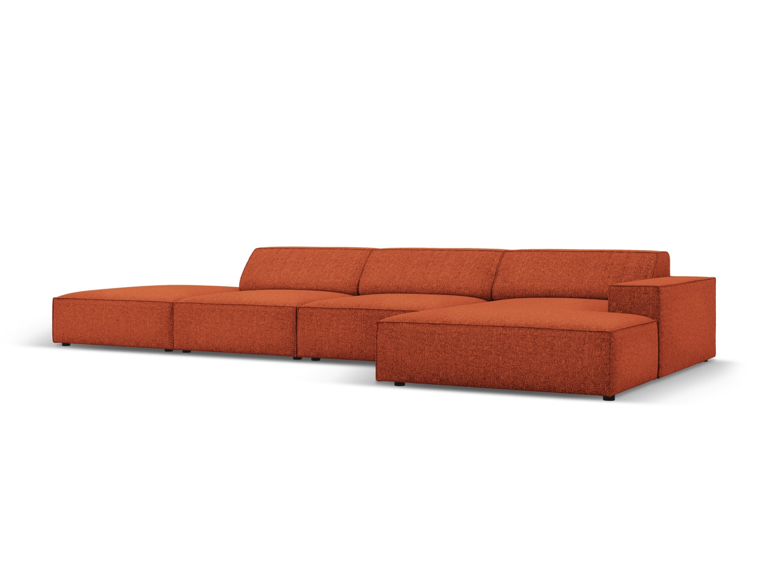 Jodie Modulares Ecksofa rechts 5 Sitzer in Terracotta präsentiert im Onlineshop von KAQTU Design AG. Ecksofa rechts ist von Micadoni