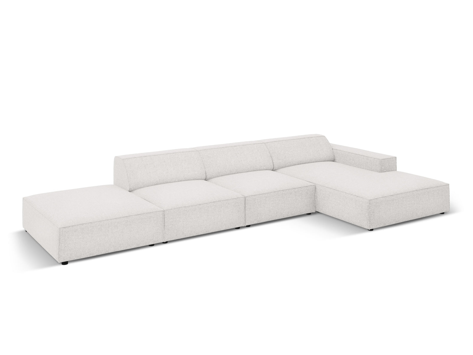 Jodie Modulares Ecksofa rechts 5 Sitzer in Light Grey präsentiert im Onlineshop von KAQTU Design AG. Ecksofa rechts ist von Micadoni